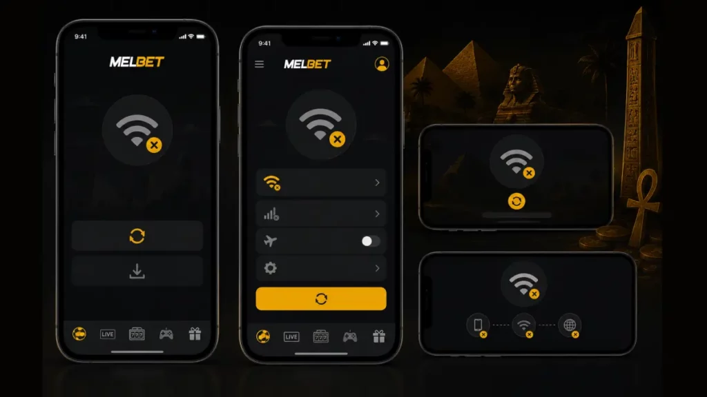 إصلاح مشاكل الاتصال بالإنترنت أثناء استخدام برنامج Melbet